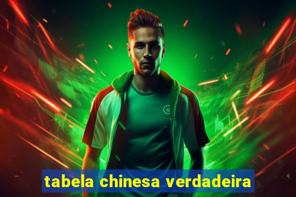 tabela chinesa verdadeira